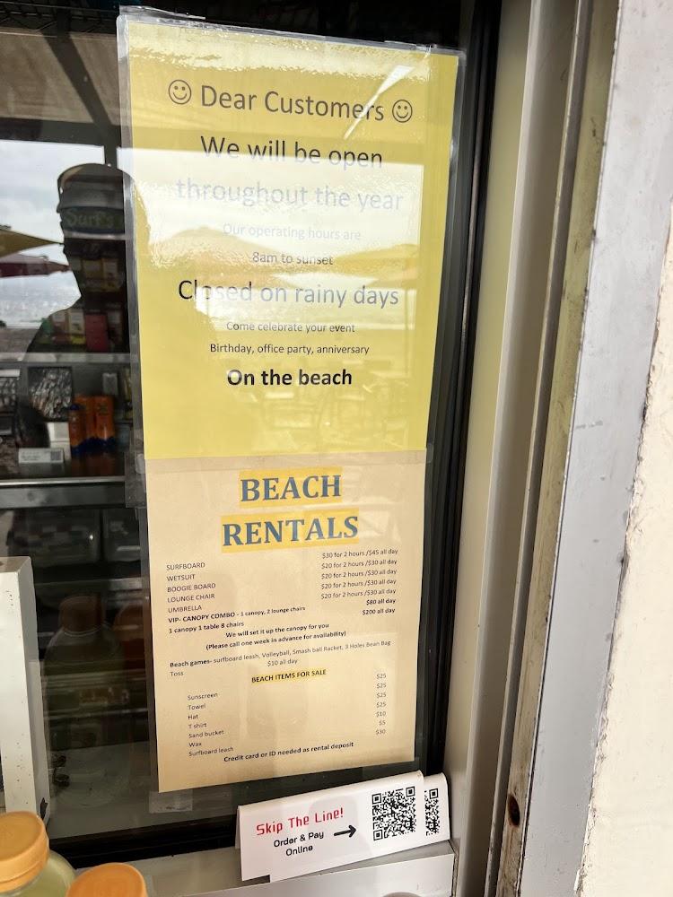 Surf Food Stand and beach rentals Menu image 4